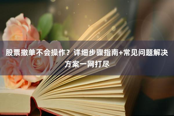 股票撤单不会操作？详细步骤指南+常见问题解决方案一网打尽