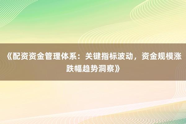 《配资资金管理体系：关键指标波动，资金规模涨跌幅趋势洞察》