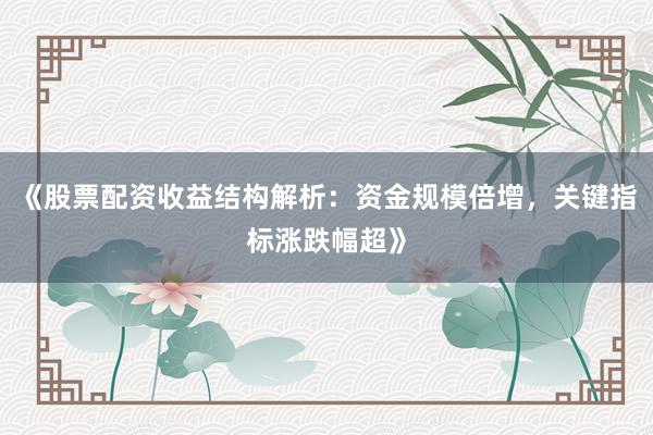 《股票配资收益结构解析：资金规模倍增，关键指标涨跌幅超》